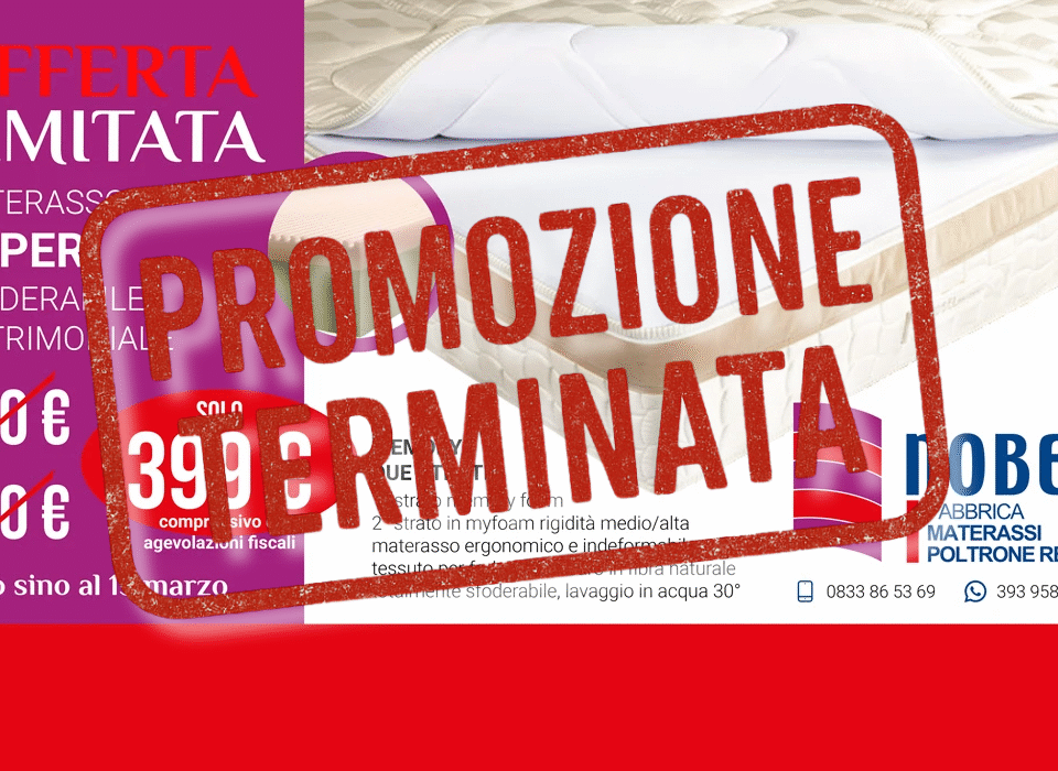 OFFERTA MATERASSO Nobel Materassi a Galatone
