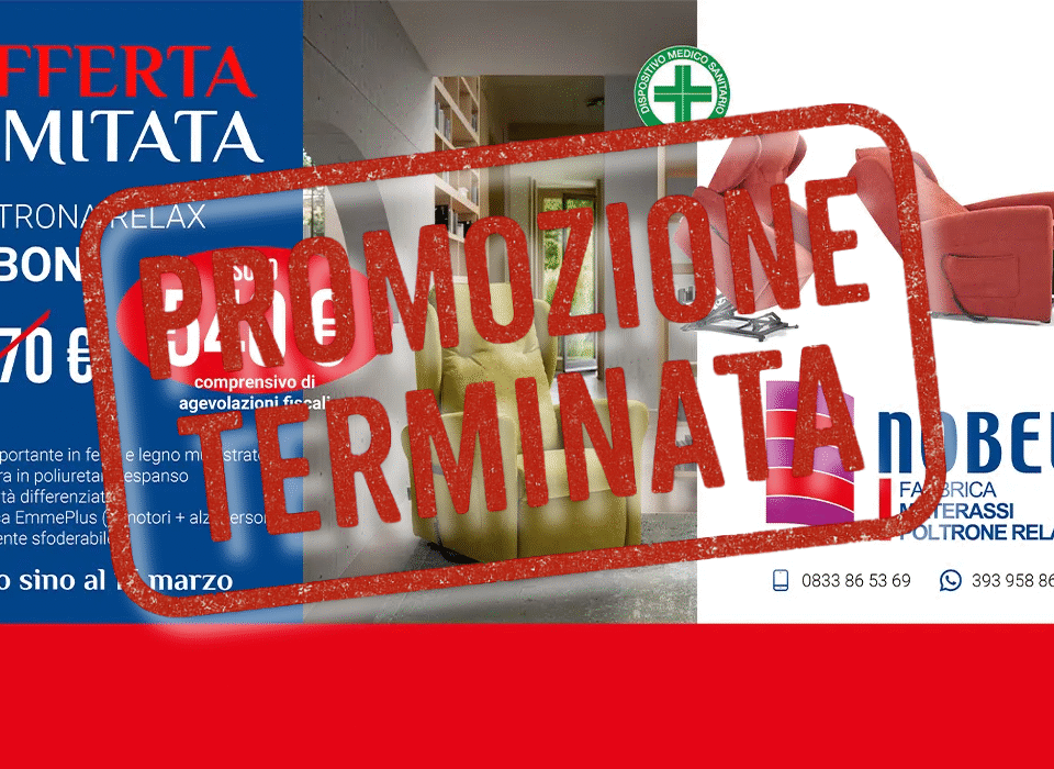 offerta poltrona relax Nobel Materassi a Galatone