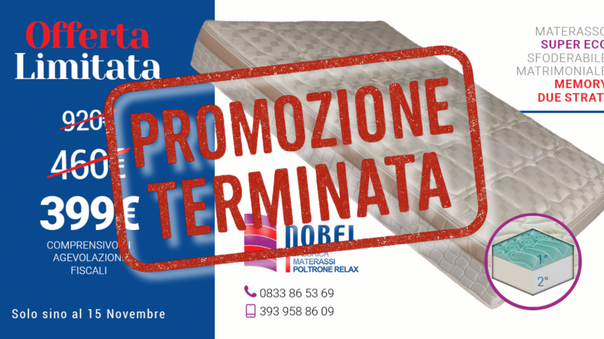 Offerta Limitata solo sino al 15 Novembre