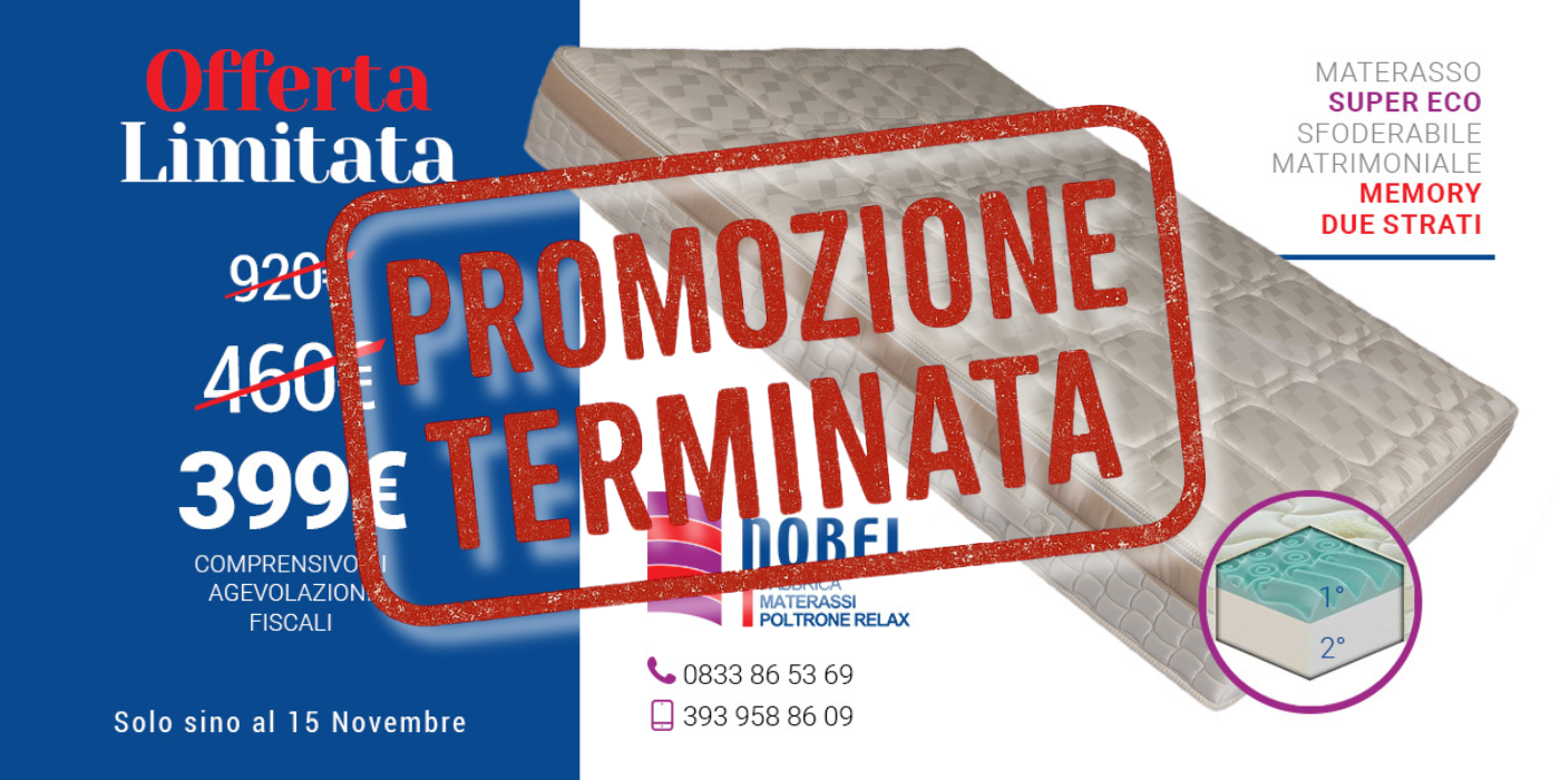 Offerta Limitata solo sino al 15 Novembre